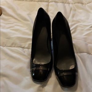 Calvin Klein Black Square Toed Pump